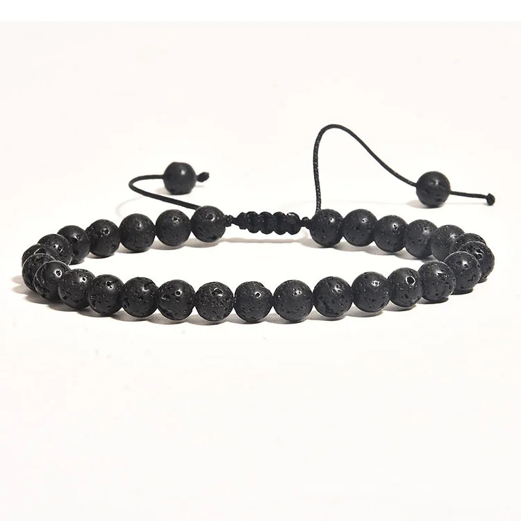 BrosWear Tiger Eye Volcanic Stone Beaded Braided Bracelet