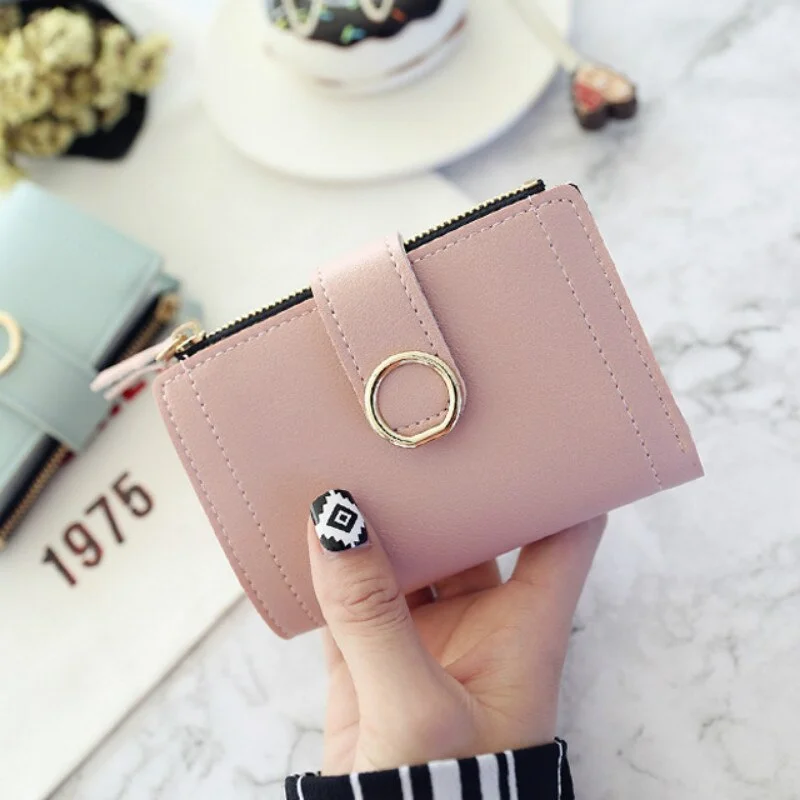 Women Wallets Small Fashion Brand Leather Purse Women Ladies Card Bag for Women 2019 Clutch Women Female Purse Money Clip Wallet