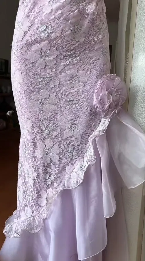 strapless open back dress Purple Bodycon Dress Sleeveless Midi Mesh main image 0