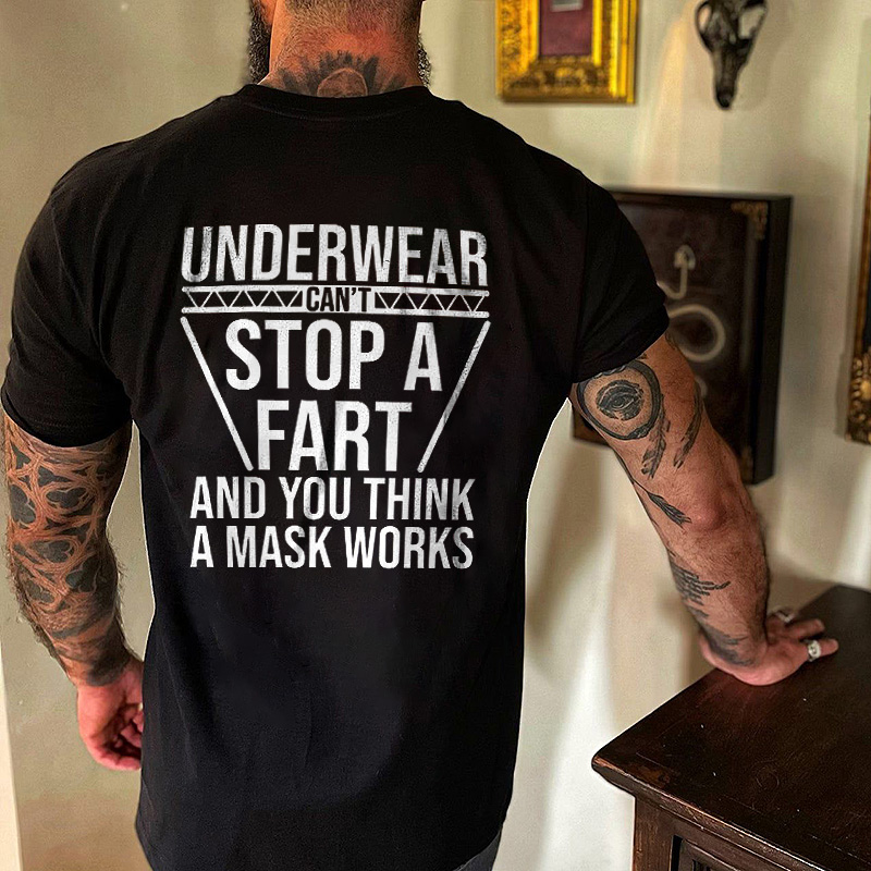 Livereid Underwear Can't Stop A Fart Printed Men's T-shirt - Livereid