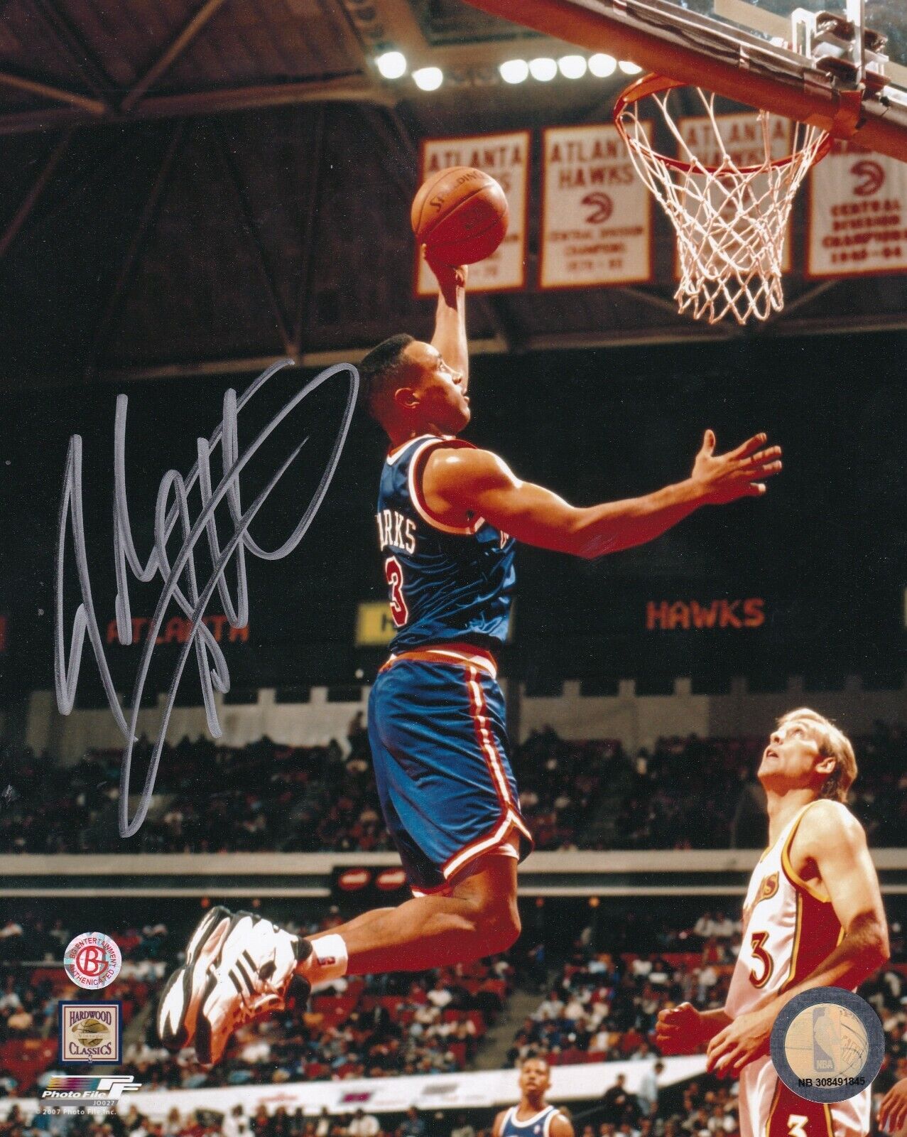 JOHN STARKS NEW YORK KNICKS ACTION SIGNED 8x10