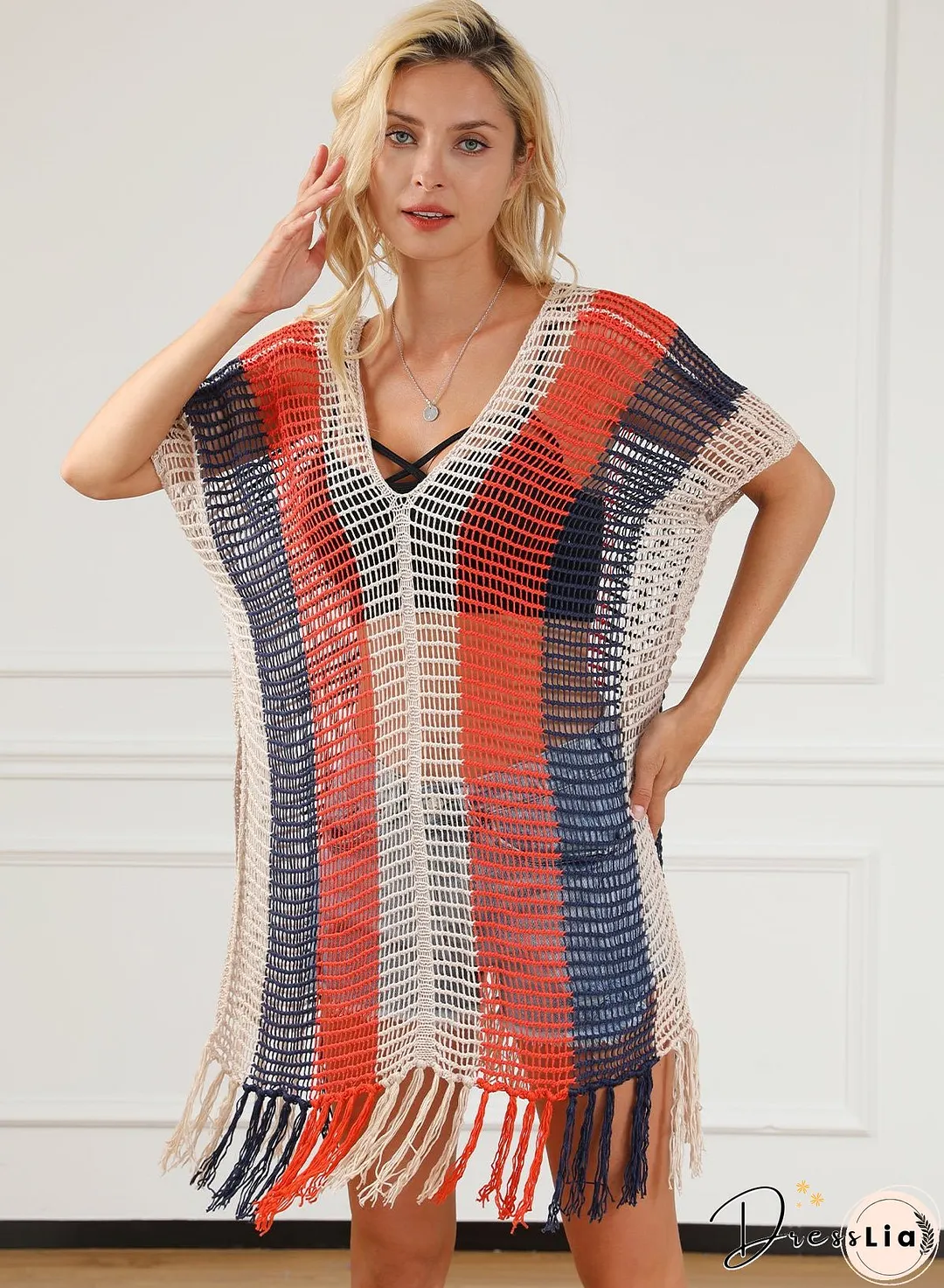 Tassel Crochet Beach Cover Up