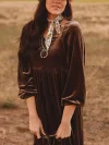 Docenin™Western Gorgeous Velvet Vintage Dress