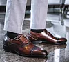 Men's leather handmade Brogue Oxford Shoes -Dress Shoes