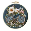 4 Set Flower Bike Series- Embroidery Kits