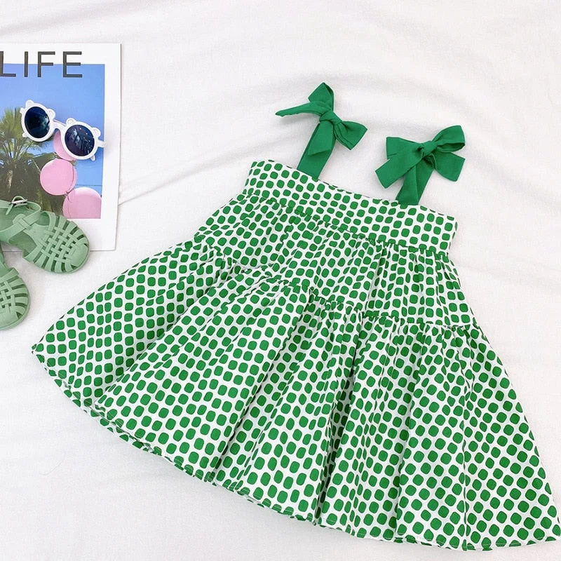 Girls Suspender Dress 2021 Summer New Children's Korea Style Sleeveless Princess Dress Baby Children Clothes Drop Shipping