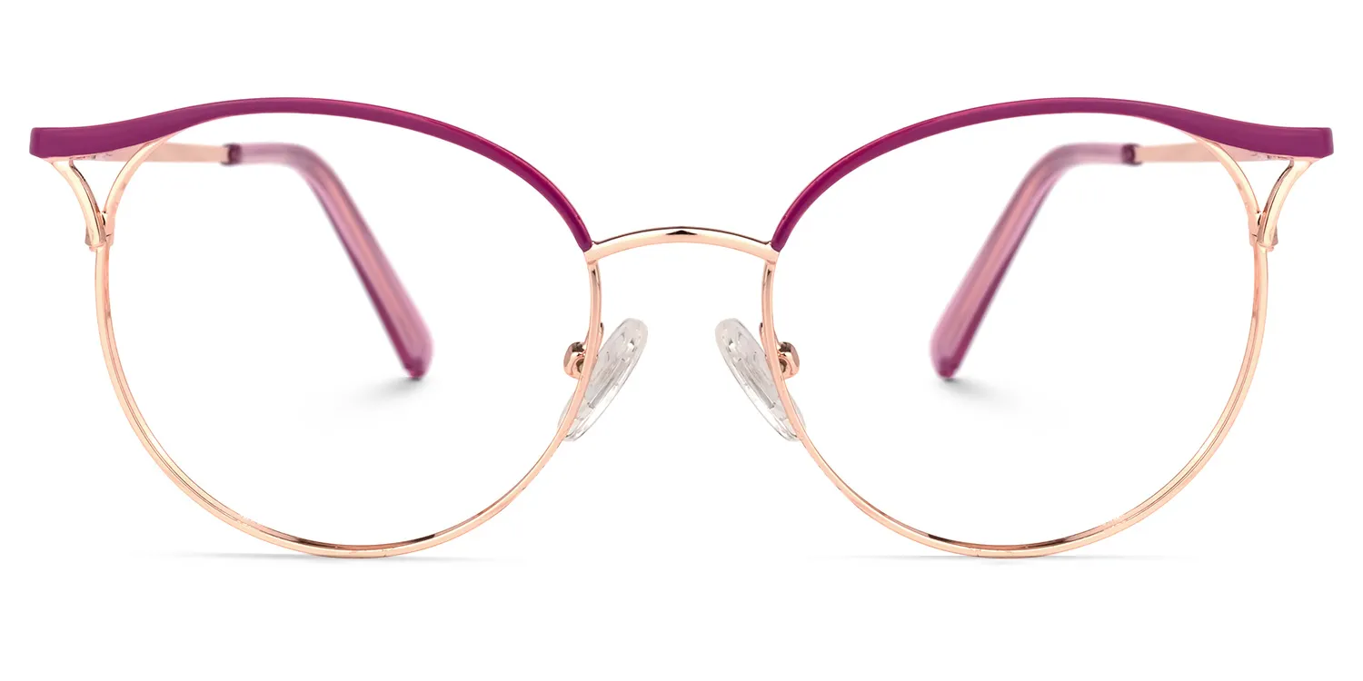 Luther Lila-Gold Rund Brille  Lila-Gold