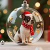 Christmas Dogs Snow Ball Globe Ornament Christmas Tree Decoration Gift