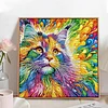 Diamond Painting-DIY Crystal Rhinestone Colorful Cat
