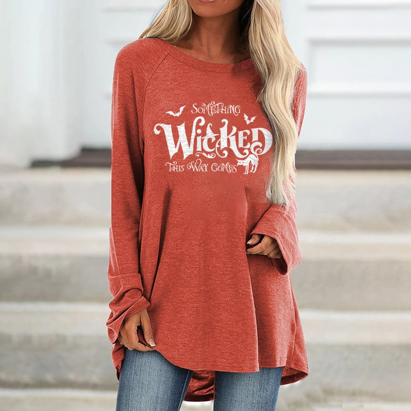 Something Wicked This Way Comes Printed Loose T-shirt