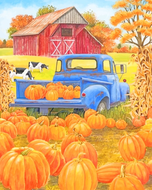 

Fall Season Farm – Paint By Numbers - 40*50CM, 501 Original