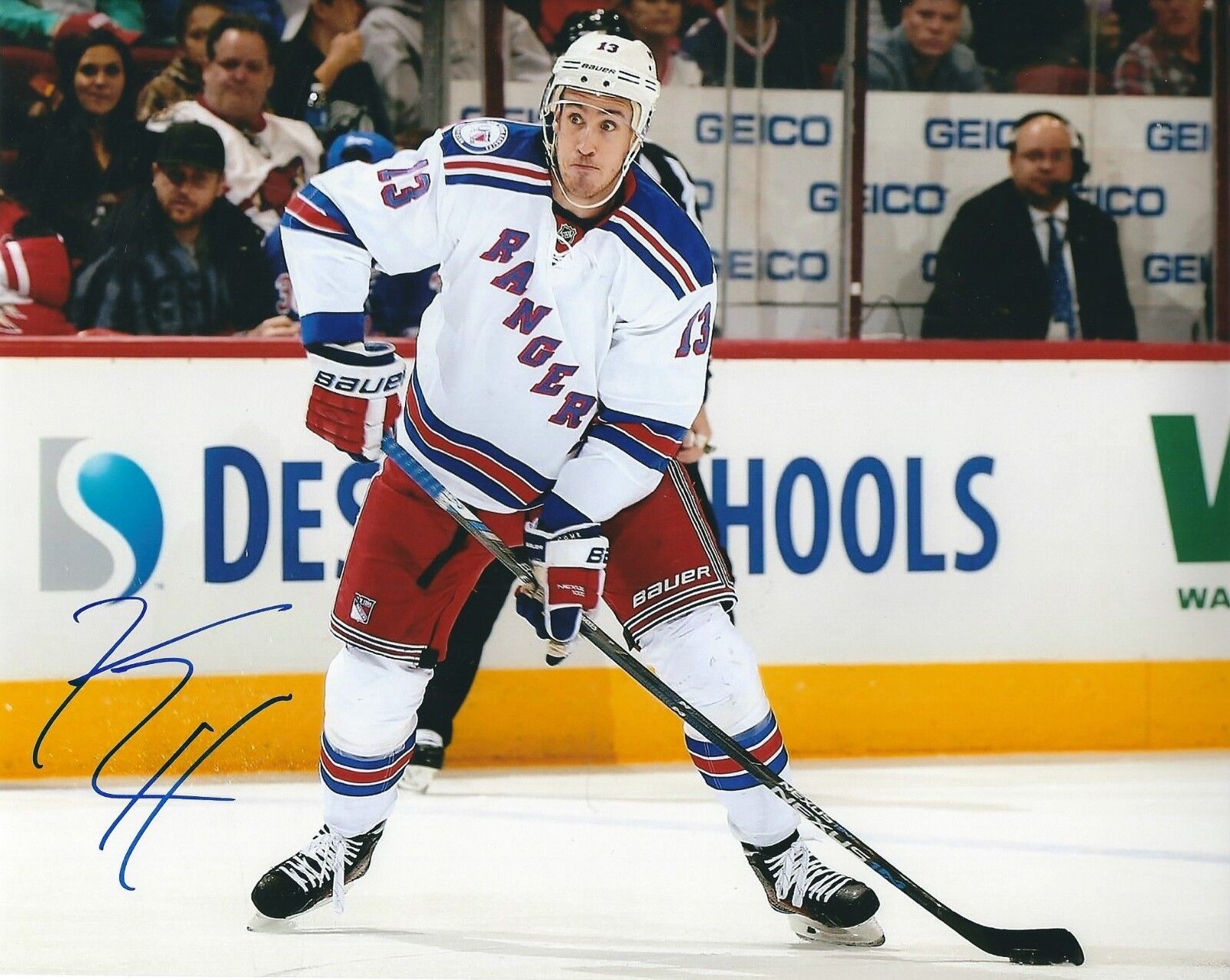 Autographed Kevin Hayes 8x10 New York Rangers Hockey Photo Poster painting with COA …