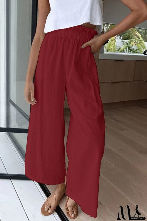 MidiSono - Elasticised Paper Bag Style Pants