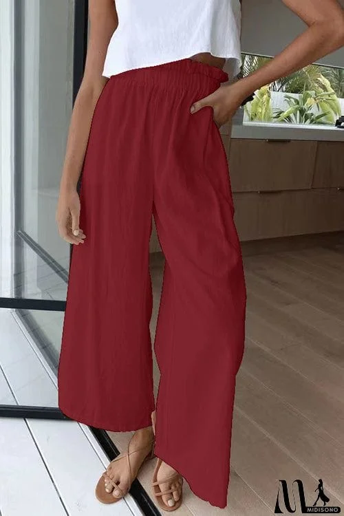 MidiSono - Elasticised Paper Bag Style Pants