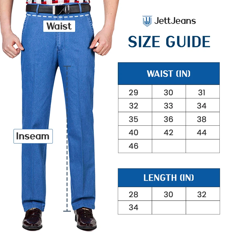 JettJeans3 – Men’s High Waist Straight Fit Stretch Jeans – ModernOnlineMart
