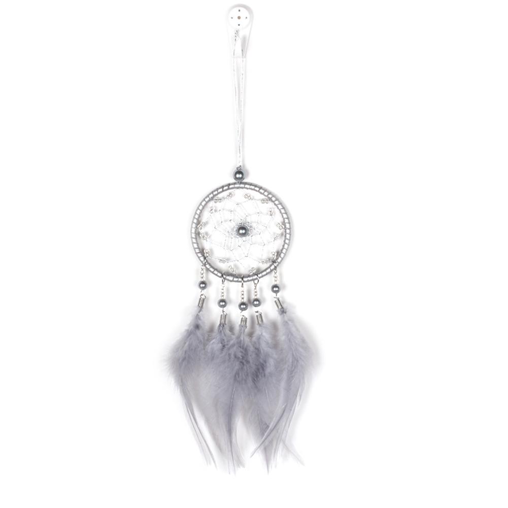 

Beads Feathers Handmade Dreamcatcher Dream Catcher Net Home Decor (Grey, 501 Original