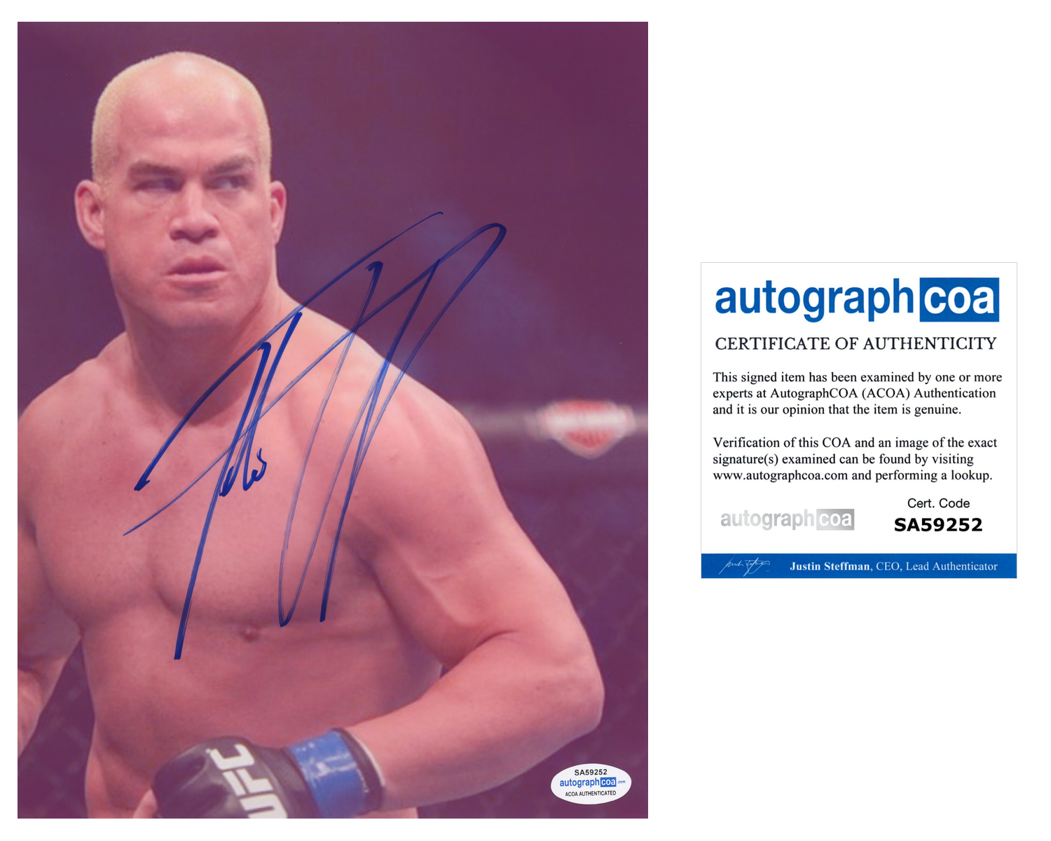 Tito Ortiz Signed Autographed 8x10 Photo Poster painting UFC MMA Fighter Champion ACOA COA