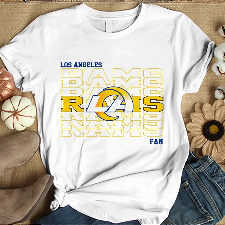 Los Angeles Rams Women's White Relaxed T-Shirt