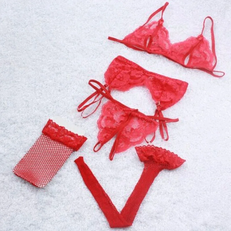 Fantasias Sexy Lace Lingerie Sexy Hot Erotic Costumes Women's Transparent Sex Underwear Nightwear Female Temptation Sex Clothes