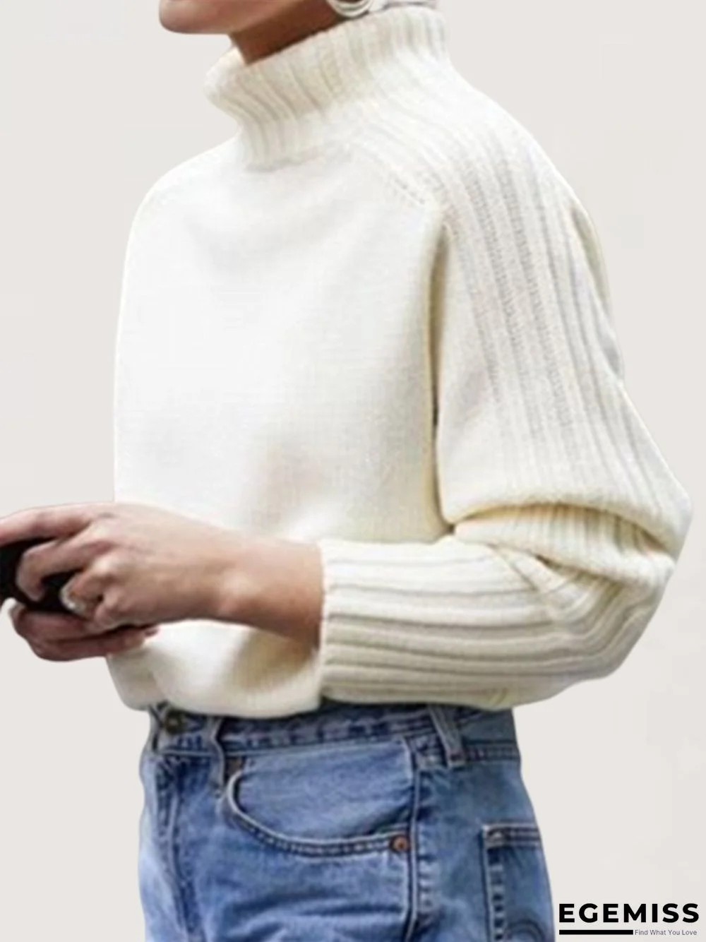 Autumn Winter Casual Basic Daily Turtleneck Knitted Sweater | EGEMISS