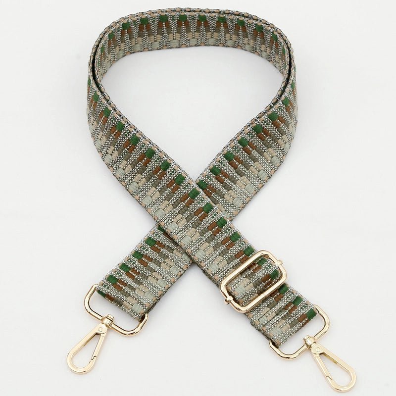 Polyester Cotton Stripe Bag Strap