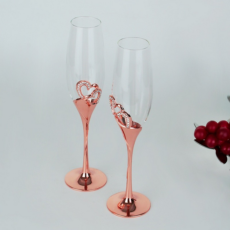 Luxury Crystal Champagne Wine Glasses Set
