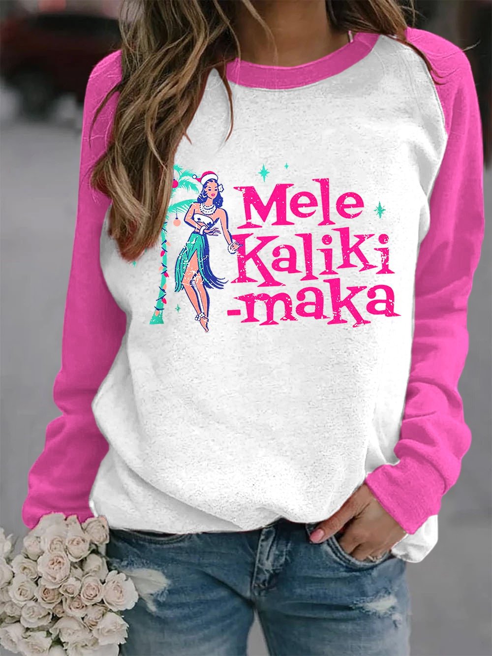 🔥Buy 2 Get 5% Off🔥Women's Mele Kalikimaka Bing Crosby Hawaii Print Sweatshirt