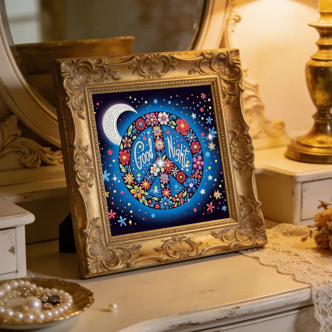Diamond Painting - Partial Special Shaped Drill - Good Night Peace(Canvas|30x30cm)