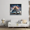 Castles In Books-11CT Stamped Cross Stitch 45*45cm/17.72*17.72in