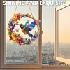 Crystal Diamond Painting Window Hanger Hummingbird Wreath 9.45x9.45in