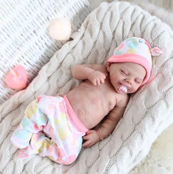 12'' Realistic April Smiling Truly Reborn Baby Girl Dolls, Sleeping Silicone Newborn Baby Teresa with Hand-painted hair -Creativegiftss® - [product_tag] RSAJ-Creativegiftss®