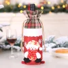 12PCS Christmas Gift Packaging Snowman Wine Bottle Decor Bags