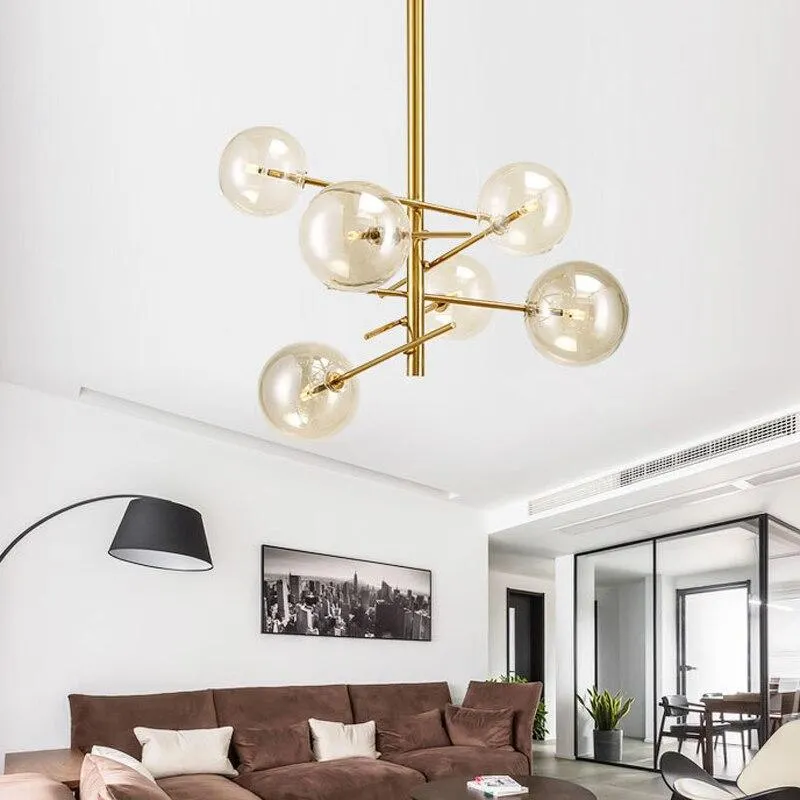 Europe Modern Creative Glass Pendant Light magic beans Glass Bubbles ...