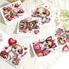 (US Local)6Pcs Flower Puppy Diamond Painting Greeting Card Diamond Handmade Card