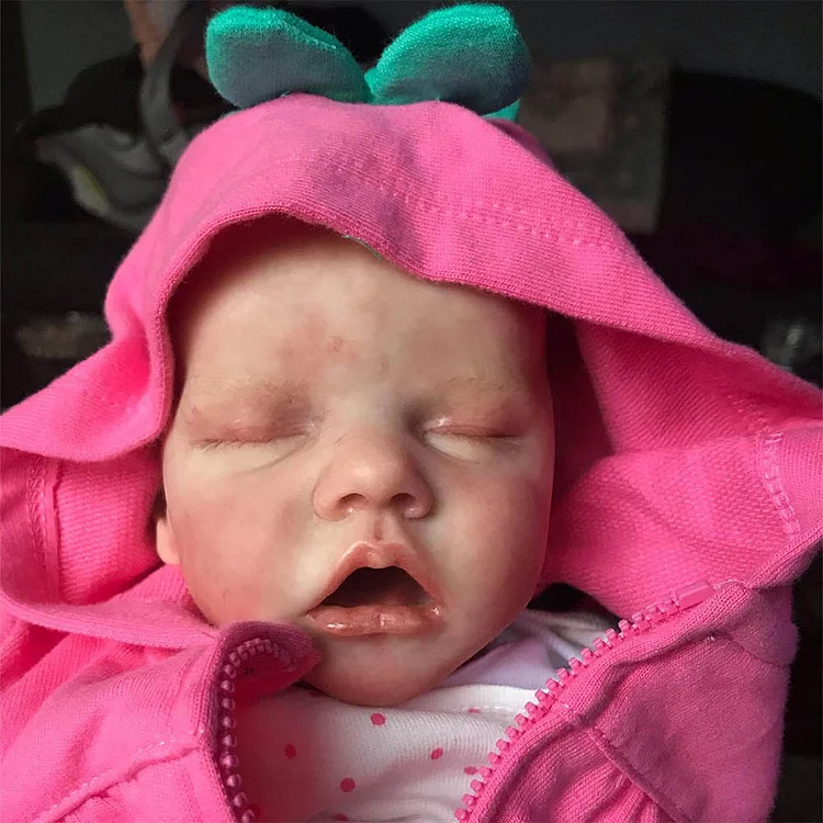 17"Cute Lifelike Handmade Sleeping Reborn Newborn Baby Dolls Named Simona