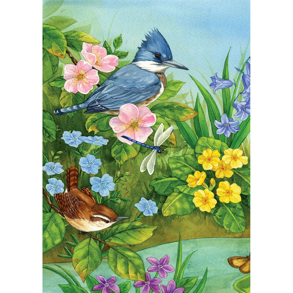 

30*40CM - Round Drill Diamond Painting - Birds, 501 Original