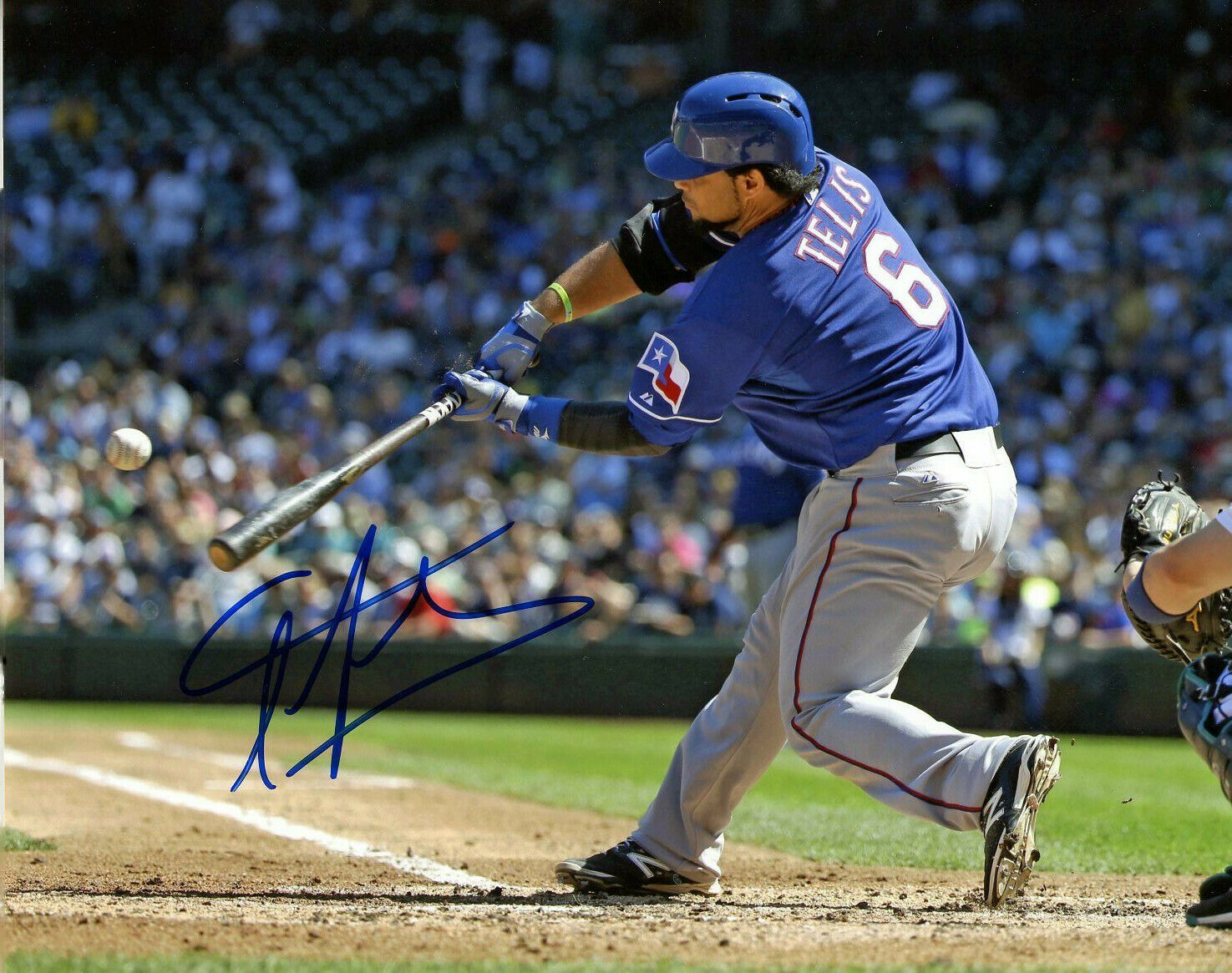 Tomas Telis Autographed 8x10 Texas Rangers#S610