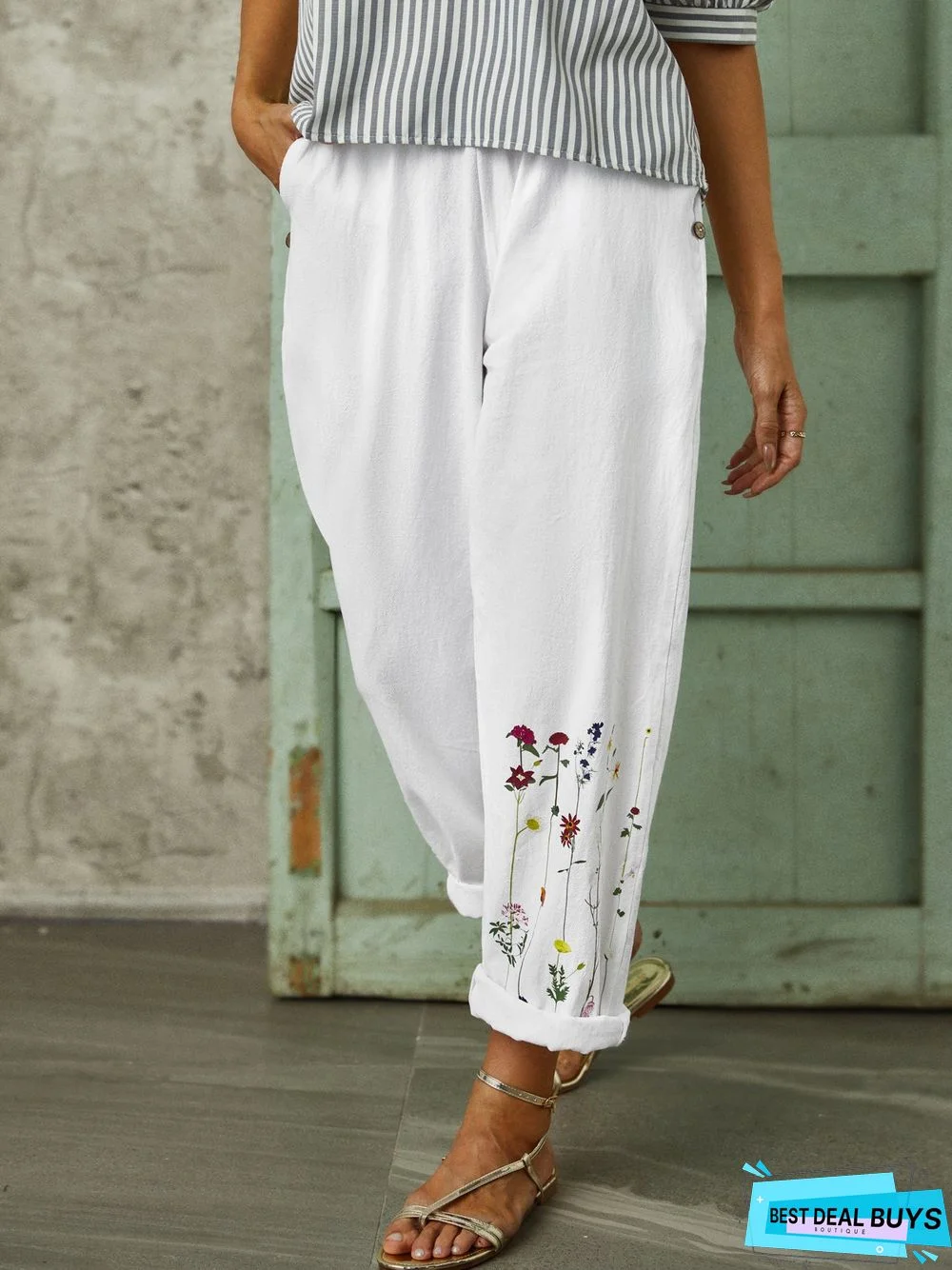 Floral Casual Pants