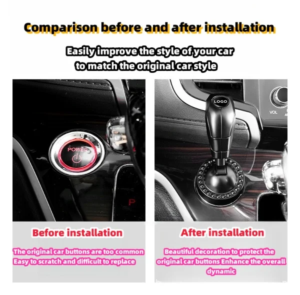 Car one-button start rocker ball