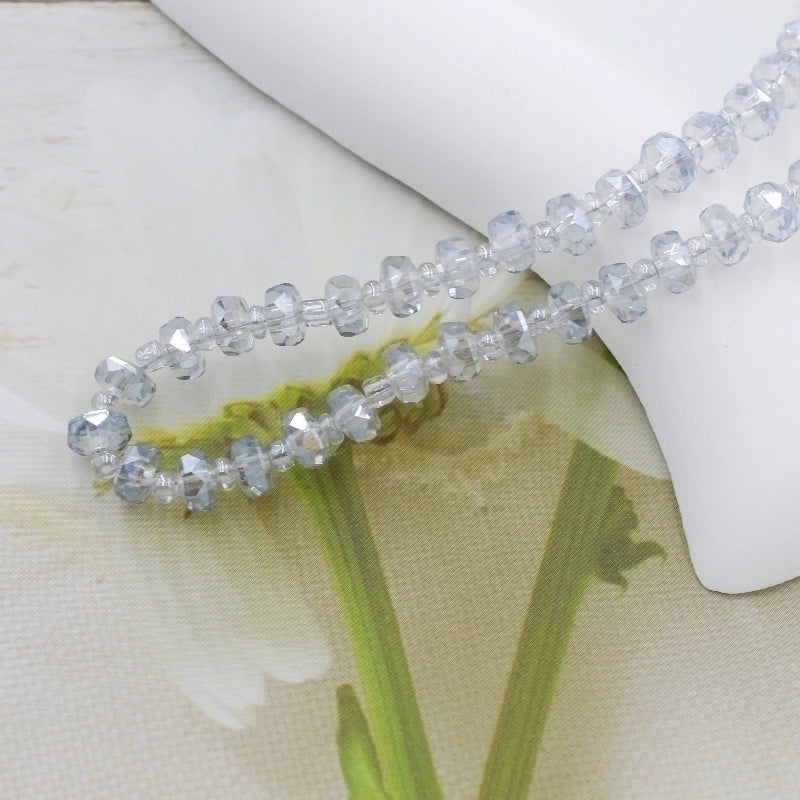 1 Set Diameter 6 Mm Hole 1~1.9mm Artificial Crystal Glass Glittery Beads