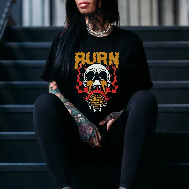 Burn Printed Women's T-shirt -  