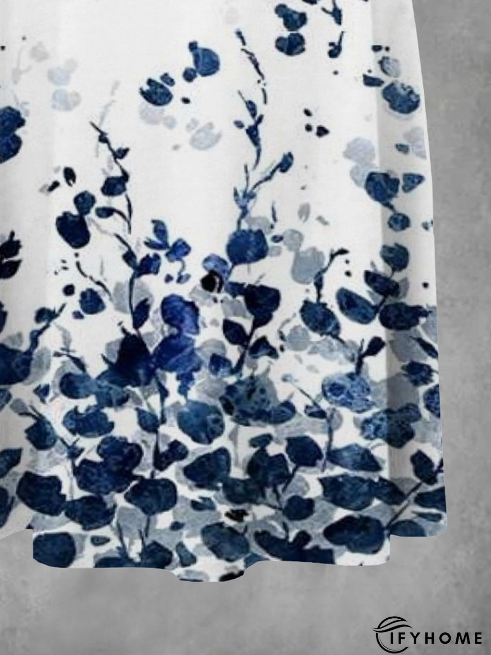 Summer Lleisure Contrast Color Stitching Small Floral A Type Floral Color-Block Skirt | IFYHOME