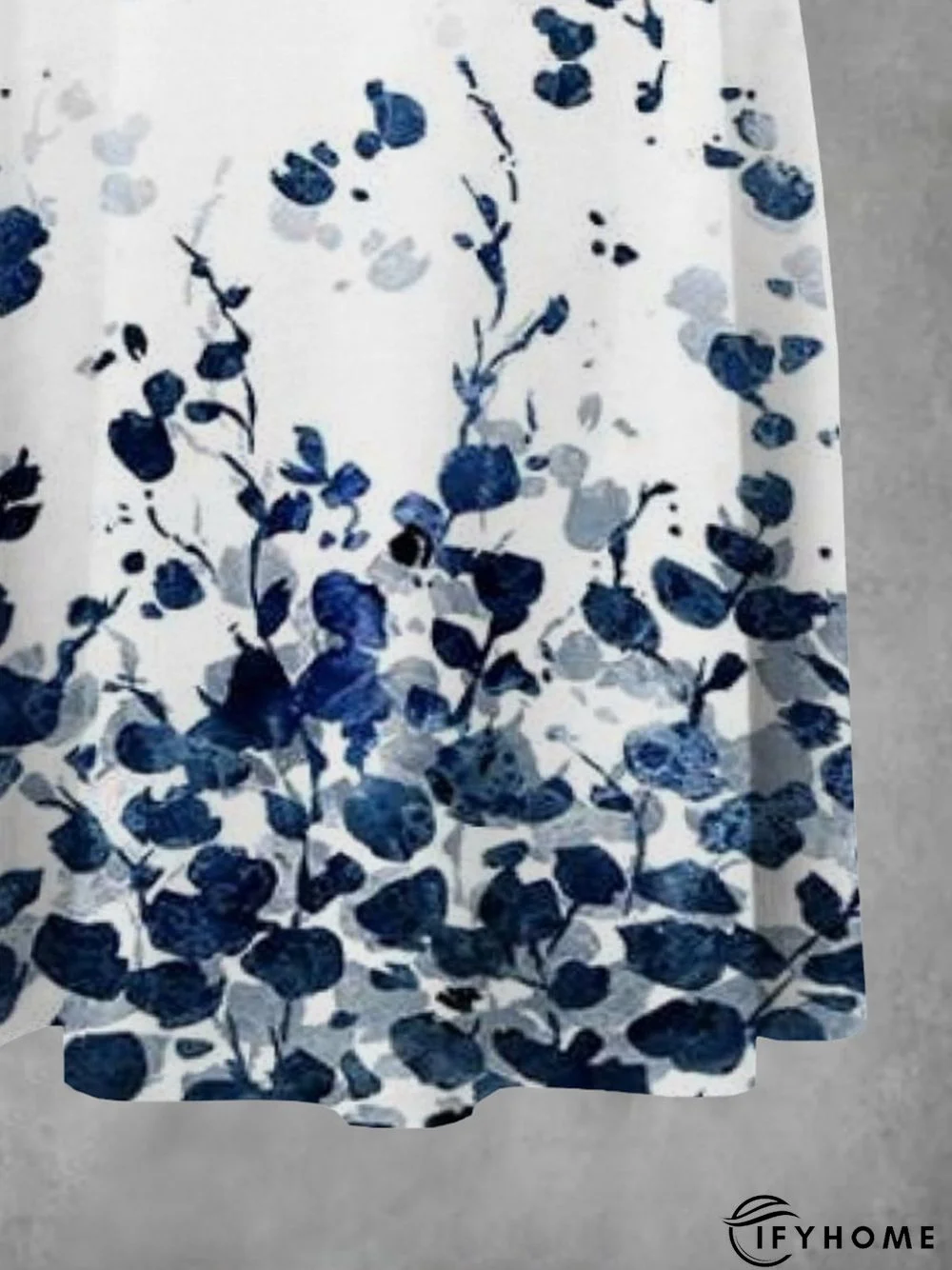 Summer Lleisure Contrast Color Stitching Small Floral A Type Floral Color-Block Skirt | IFYHOME