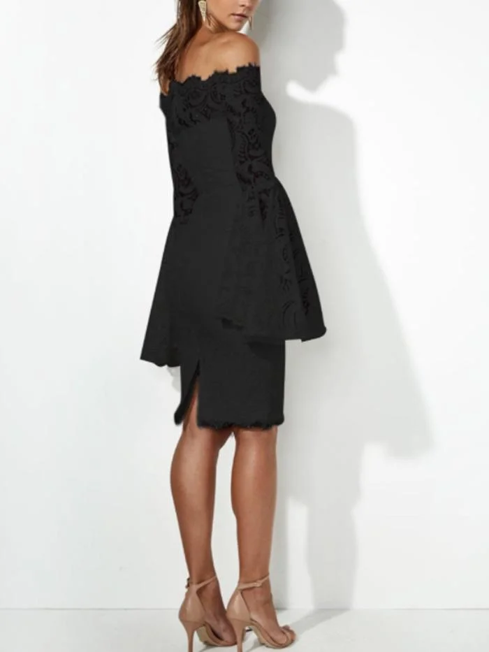 Off Shoulder Lace Elegant Dress