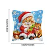 Christmas Cat-DIY Latch Hook Rug Pillowcase Kits 43*43cm tapestrymarket