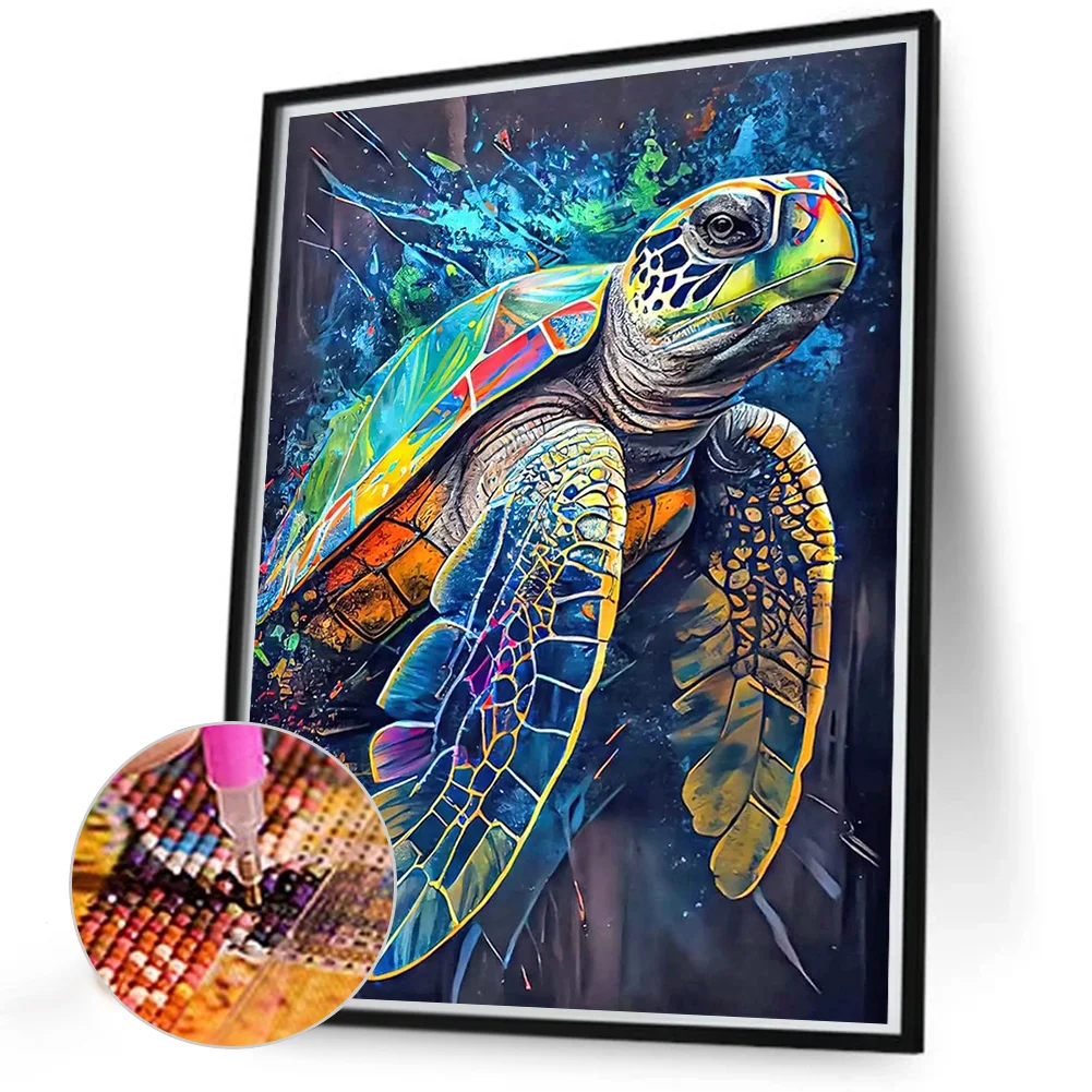 4pcs Diamond Painting - Full Round Drill - Aquatic Creatures(Canvas|30*40cm)