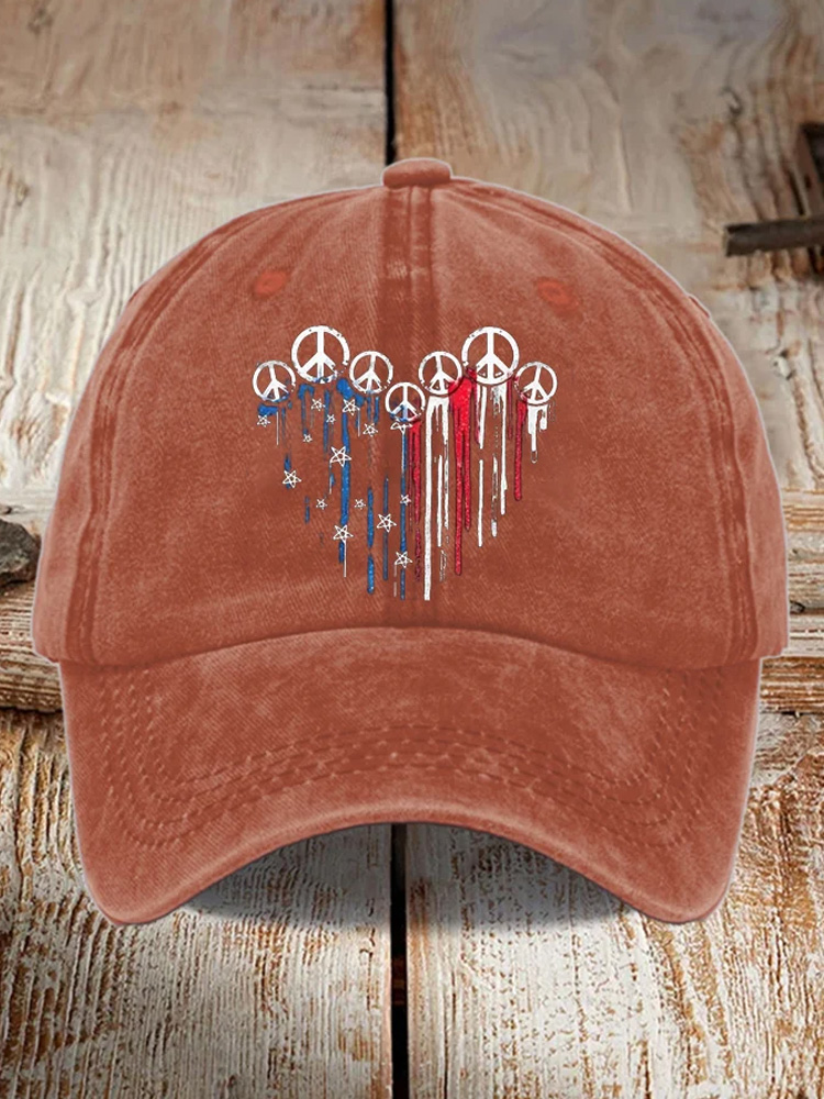 Comstylish Unisex Distressed Washed Cotton Print Hat