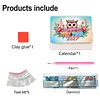 Animal 2027 DIY Paper Diamond Painting Calendar Set Special Shaped Drill Monthly Flip Tabletop Calendar Kit Handmade for Adults Beginners Gift Home Office Decor
