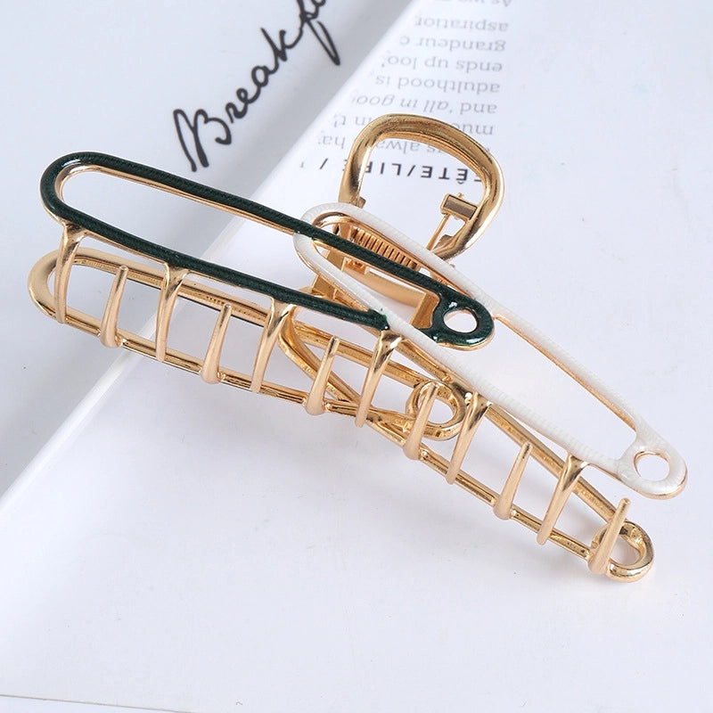 Sweet Pin Metal Enamel Hollow Out Hair Claws 1 Piece