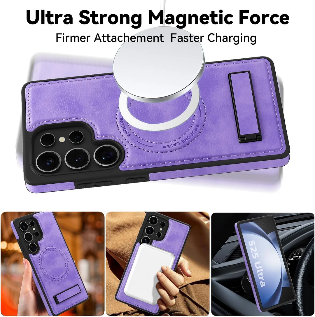 Samsung Galaxy Z Fold 6 Leather Case Magnetic Protective Case Holder Phone Case